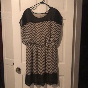 Cute skater dress with built-in slip